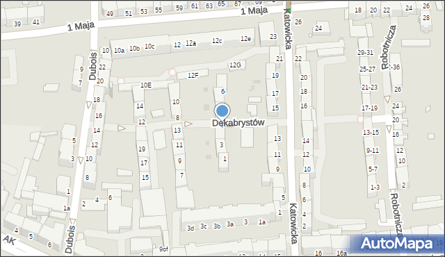 Opole, Dekabrystów, 5, mapa Opola