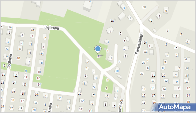 Osolin, Dębowa, 4, mapa Osolin