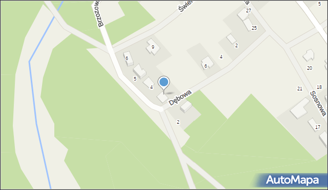 Osówiec, Dębowa, 12, mapa Osówiec