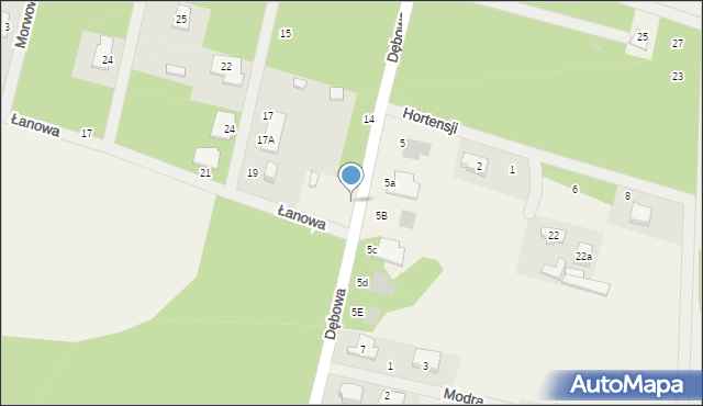 Osowiec, Dębowa, 18, mapa Osowiec