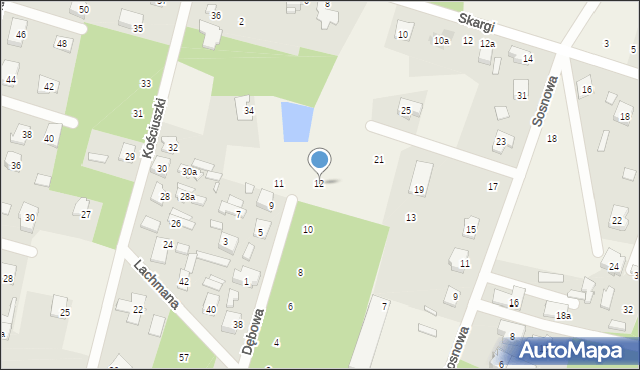 Ostrówek, Dębowa, 12, mapa Ostrówek