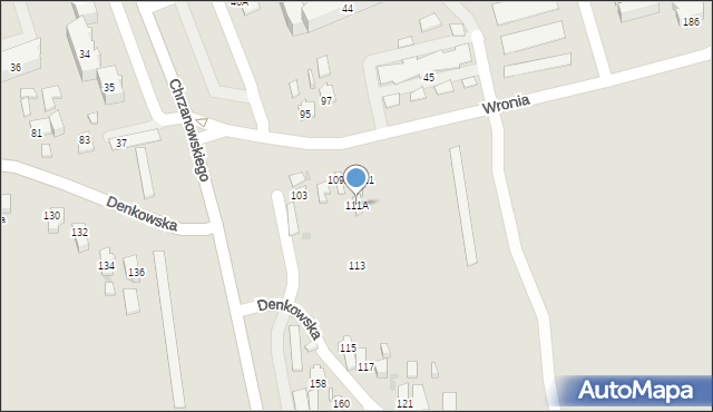 Ostrowiec Świętokrzyski, Denkowska, 111A, mapa Ostrowiec Świętokrzyski
