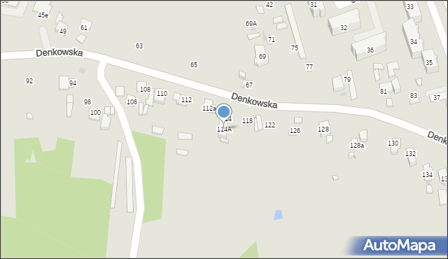 Ostrowiec Świętokrzyski, Denkowska, 114A, mapa Ostrowiec Świętokrzyski