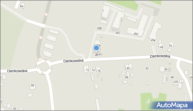 Ostrowiec Świętokrzyski, Denkowska, 45, mapa Ostrowiec Świętokrzyski