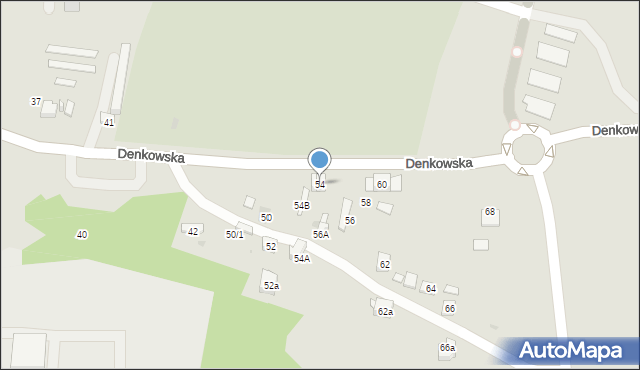 Ostrowiec Świętokrzyski, Denkowska, 54, mapa Ostrowiec Świętokrzyski