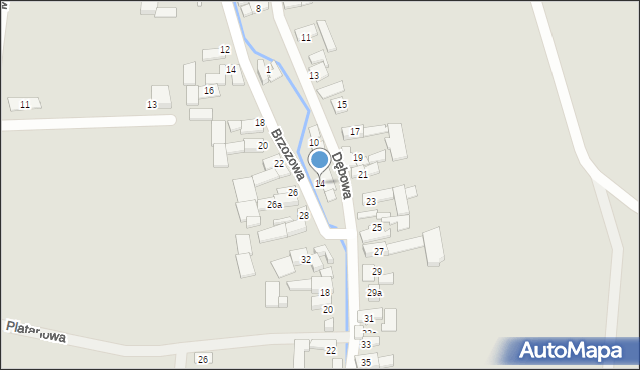 Otmuchów, Dębowa, 14, mapa Otmuchów