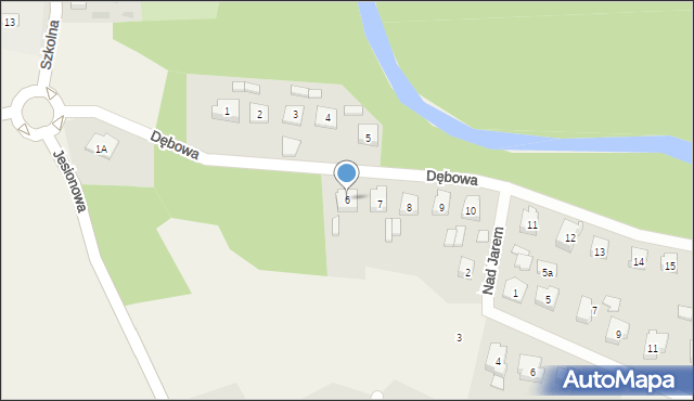 Owidz, Dębowa, 6, mapa Owidz