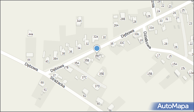 Paniówki, Dębowa, 35C, mapa Paniówki