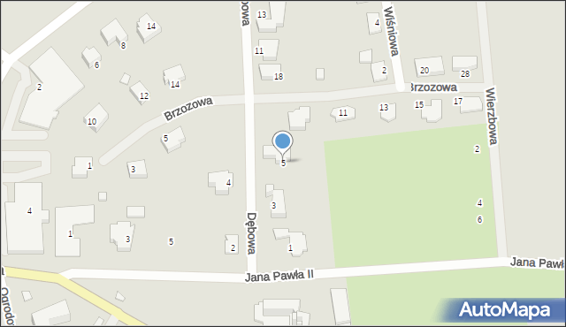 Pasłęk, Dębowa, 5, mapa Pasłęk