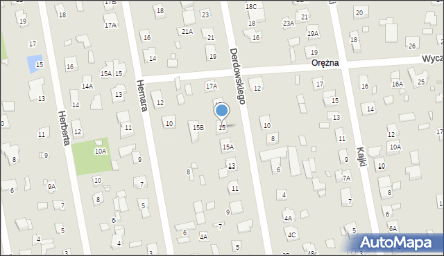 Piaseczno, Derdowskiego, 15, mapa Piaseczno