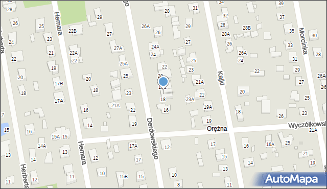 Piaseczno, Derdowskiego, 18A, mapa Piaseczno
