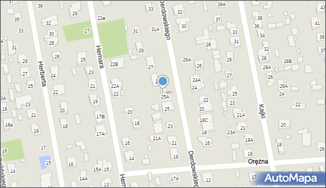 Piaseczno, Derdowskiego, 27B, mapa Piaseczno