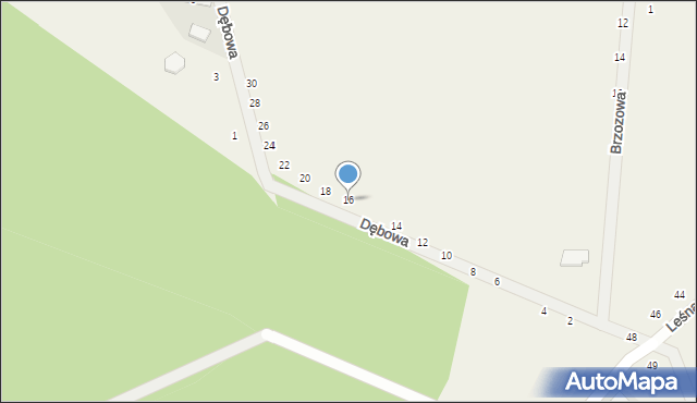 Pierwoszów, Dębowa, 16, mapa Pierwoszów