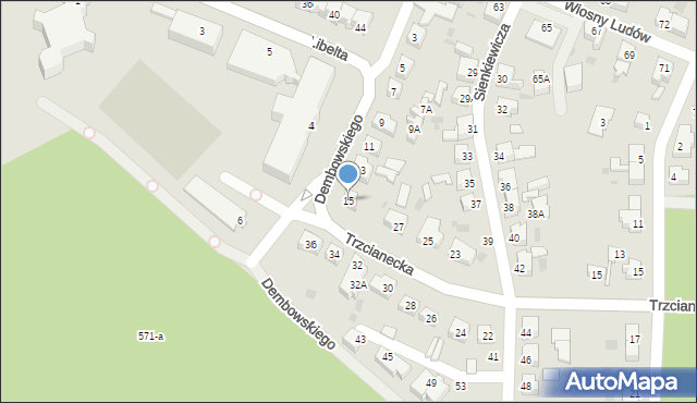 Piła, Dembowskiego Edwarda, 15, mapa Piły