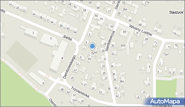 Piła, Dembowskiego Edwarda, 7A, mapa Piły