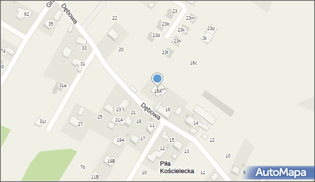 Piła Kościelecka, Dębowa, 16A, mapa Piła Kościelecka