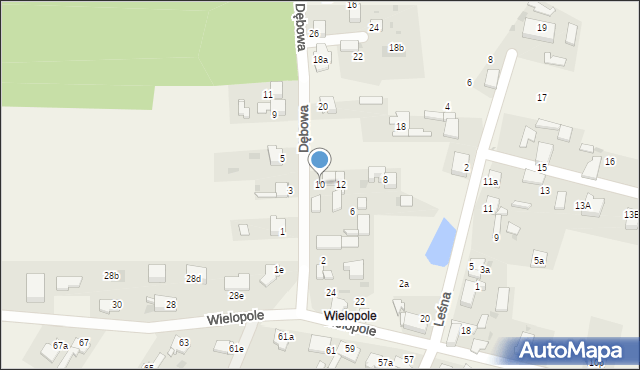 Pilchowice, Dębowa, 10, mapa Pilchowice