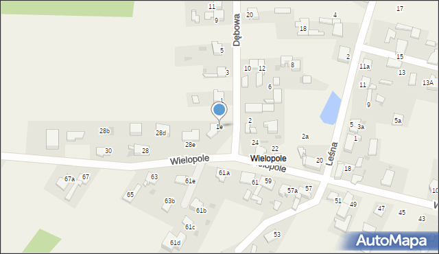 Pilchowice, Dębowa, 1e, mapa Pilchowice