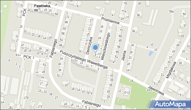 Piotrków Trybunalski, Demczyka Tadeusza Juliusza, 2, mapa Piotrków Trybunalski