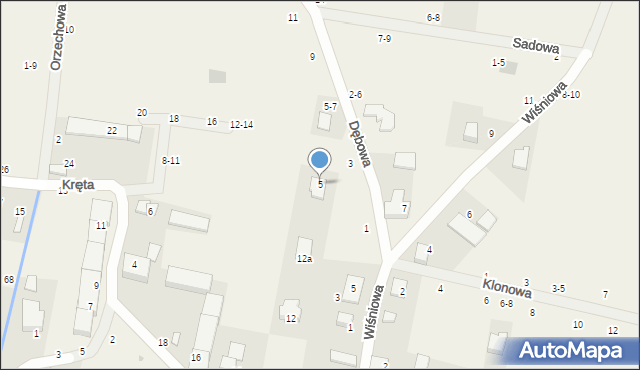 Piotrkowiczki, Dębowa, 5, mapa Piotrkowiczki