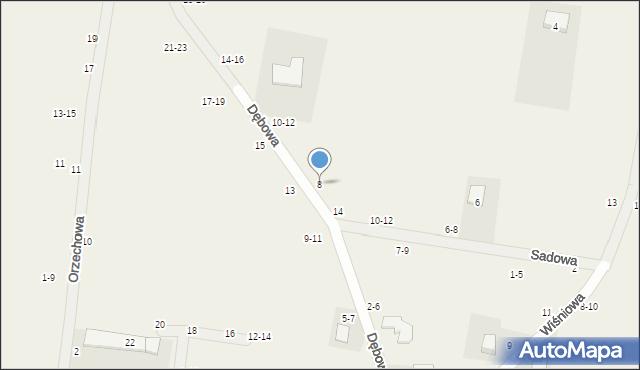 Piotrkowiczki, Dębowa, 8, mapa Piotrkowiczki