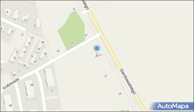 Pogórze, Derdowskiego Hieronima, 29, mapa Pogórze