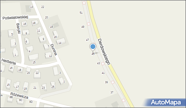 Pogórze, Derdowskiego Hieronima, 45, mapa Pogórze