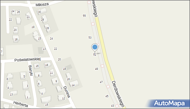 Pogórze, Derdowskiego Hieronima, 51, mapa Pogórze