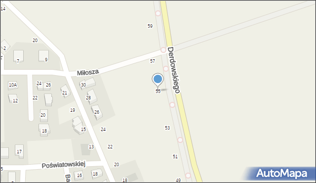 Pogórze, Derdowskiego Hieronima, 55, mapa Pogórze