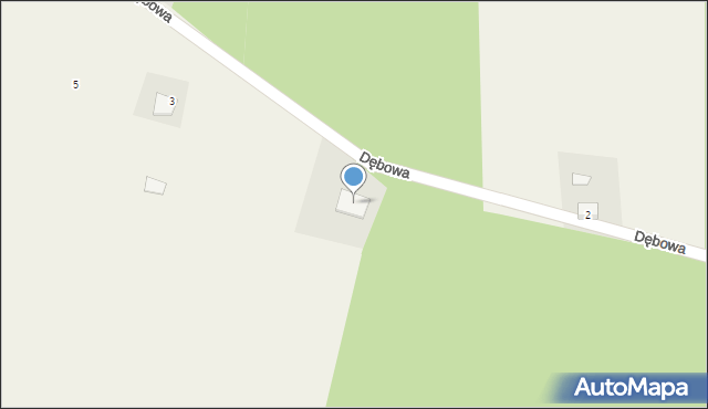 Powązki, Dębowa, 1, mapa Powązki