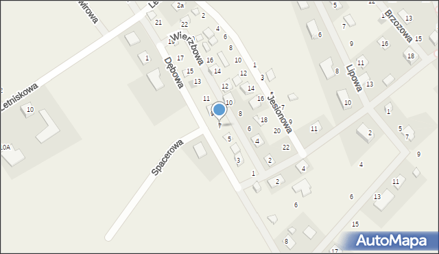 Prądocin, Dębowa, 7, mapa Prądocin