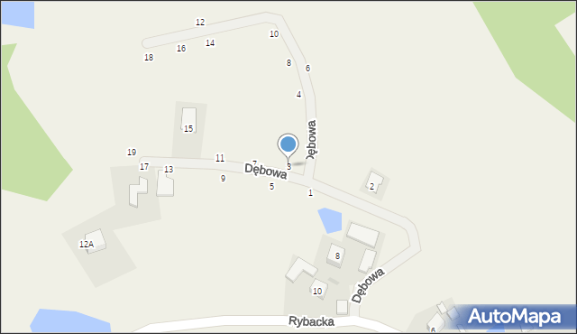 Prokowo, Dębowa, 3, mapa Prokowo