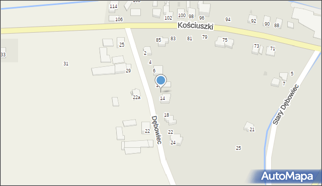 Proszowice, Dębowiec, 12, mapa Proszowice