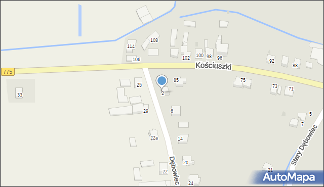 Proszowice, Dębowiec, 2, mapa Proszowice