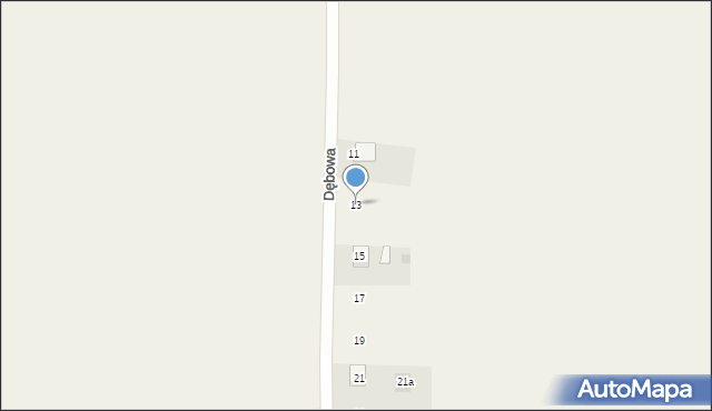 Pruchna, Dębowa, 13, mapa Pruchna