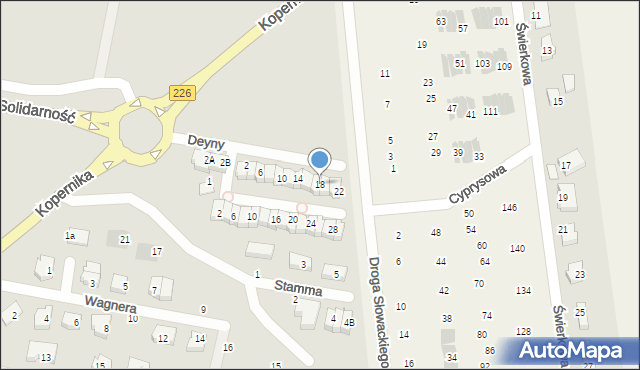 Pruszcz Gdański, Deyny Kazimierza, 18, mapa Pruszcz Gdański