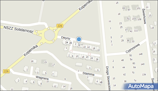 Pruszcz Gdański, Deyny Kazimierza, 6, mapa Pruszcz Gdański