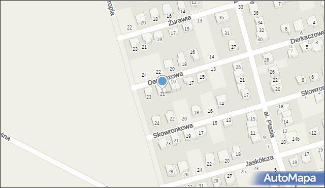 Przeźmierowo, Derkaczowa, 21, mapa Przeźmierowo