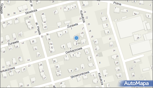 Przeźmierowo, Derkaczowa, 4, mapa Przeźmierowo