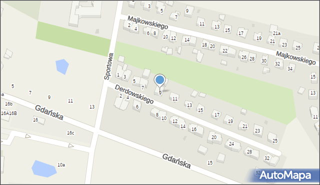 Przodkowo, Derdowskiego Hieronima, 9, mapa Przodkowo