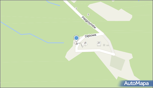 Przyłęków, Dębowa, 16, mapa Przyłęków