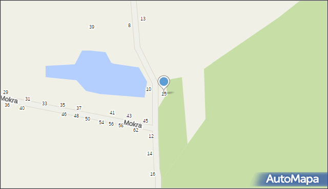 Psucin, Dębowa, 15, mapa Psucin