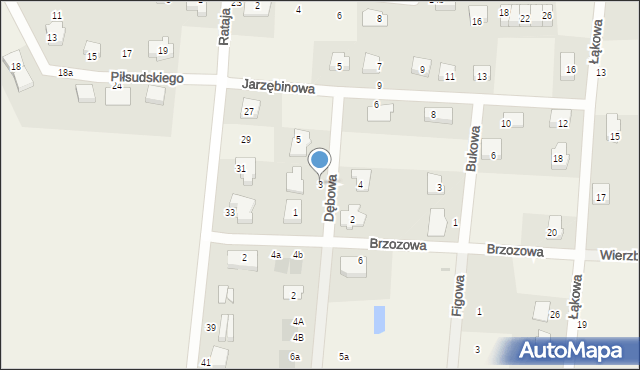 Pszczółki, Dębowa, 3, mapa Pszczółki