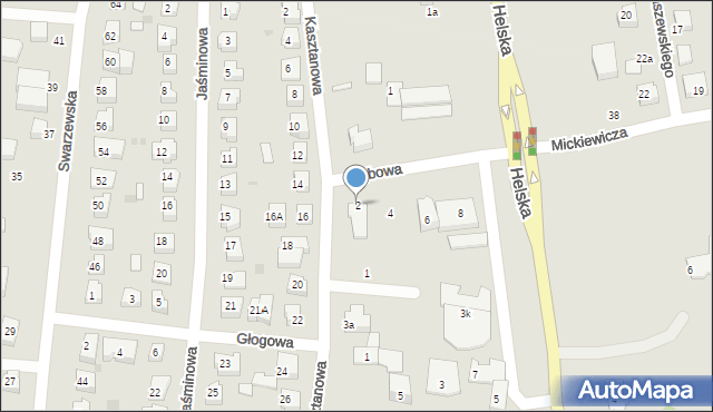 Puck, Dębowa, 2, mapa Puck