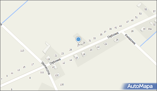 Pustkowie Lgockie, Dębowa, 27, mapa Pustkowie Lgockie