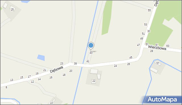 Radgoszcz, Dębowa, 43, mapa Radgoszcz