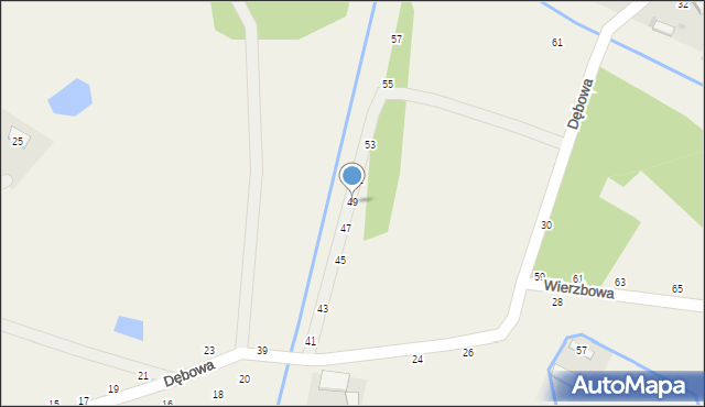 Radgoszcz, Dębowa, 49, mapa Radgoszcz