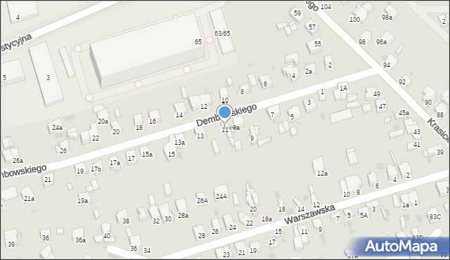 Radomsko, Dembowskiego Edwarda, 11, mapa Radomsko