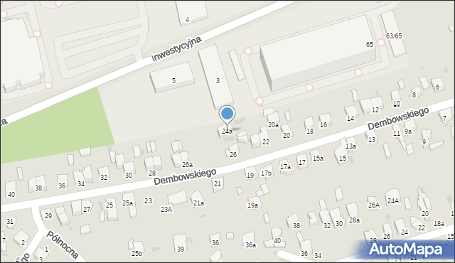 Radomsko, Dembowskiego Edwarda, 24a, mapa Radomsko