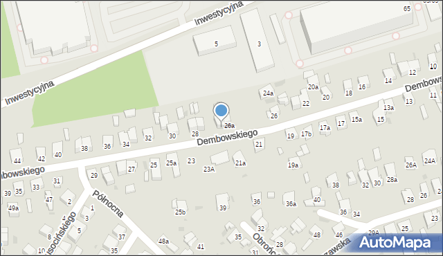 Radomsko, Dembowskiego Edwarda, 26b, mapa Radomsko